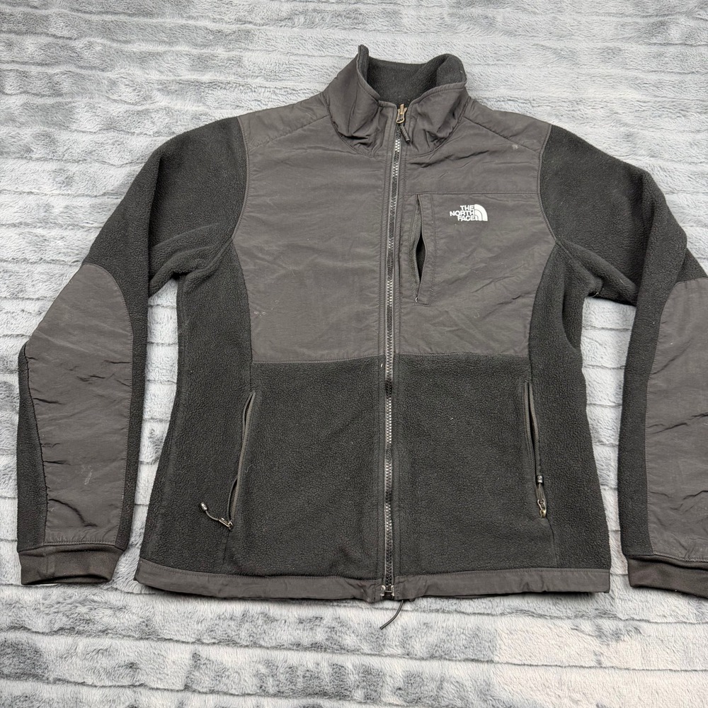 The North Face Denali Polartec Fleece Jacket Womens Small Black Full Zip 11838